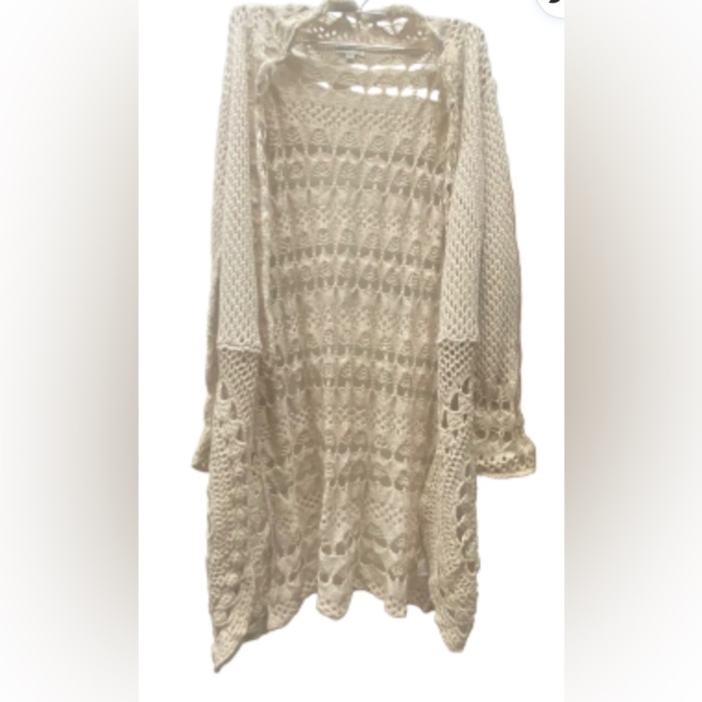 Boho Joseph Cream Open-Knit Women's Cardigan M